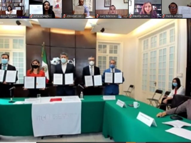 Firman convenio de órganos garantes referente a la implementación de cuadernillos de 4° grado de educación básica.