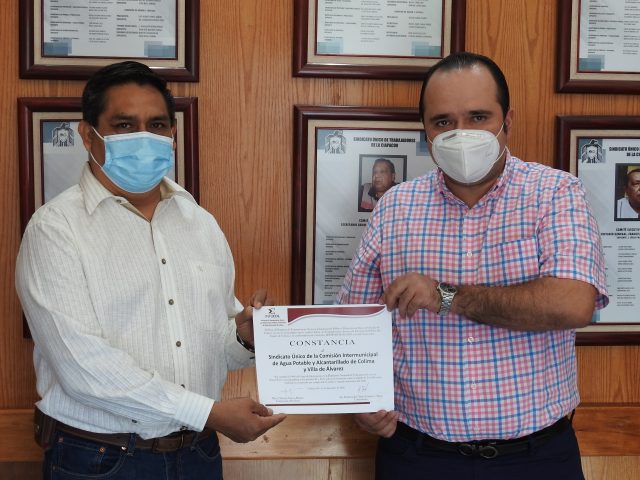 ENTREGA INFOCOL CONSTANCIA DE CUMPLIMIENTO AL SINDICATO DE CIAPACOV