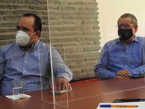 Reunión de trabajo con el director del Archivo Histórico del Municipio de Colima, Noé Guerra Pimentel