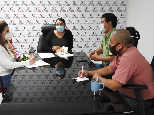 Reunión de trabajo personal de  Infocol y CEDH