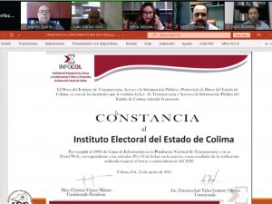 SE ENTREGA CONSTANCIA DE CUMPLIMIENTO AL IEE
