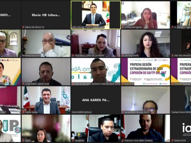 Primera Sesión Extraordinaria de la Comisión de Gobierno Abierto y Transparencia Proactiva 2021