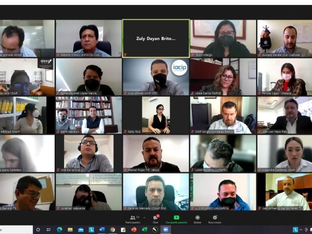 Taller de Seguimiento 2021 Red Nacional por una Cultura de la Transparencia